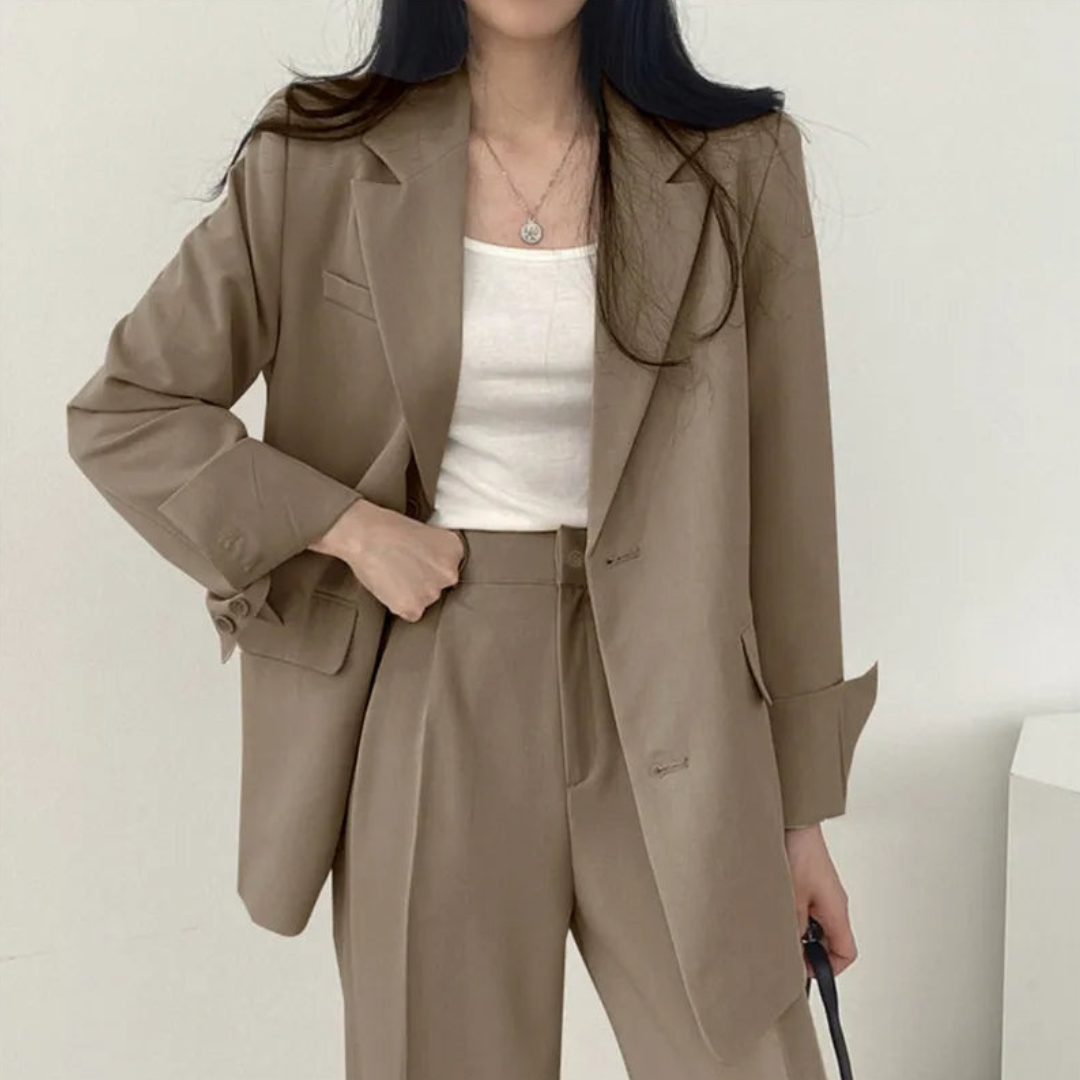 Damen Modischer Zweiteiliger Set | Arbeitskleidung
