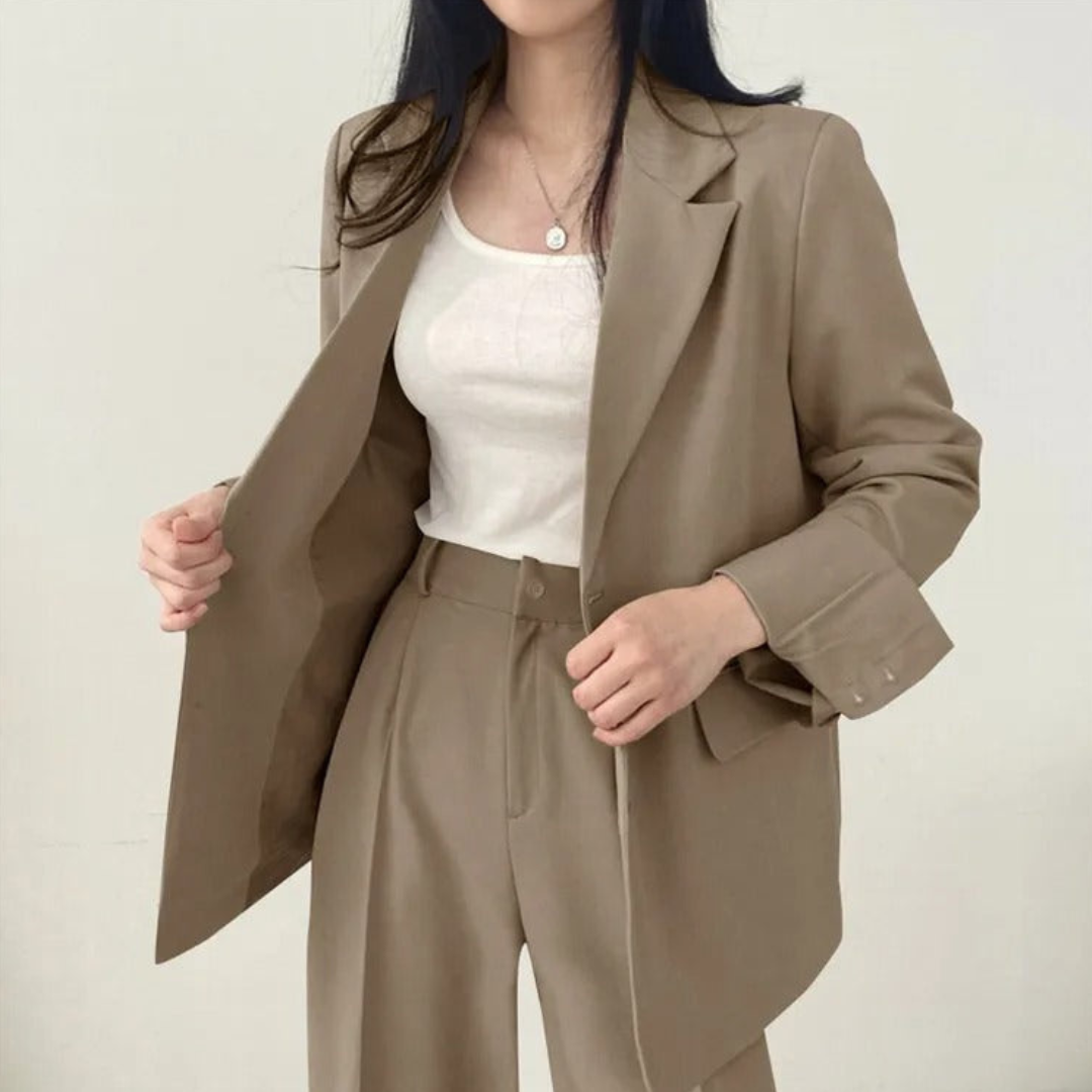 Damen Modischer Zweiteiliger Set | Arbeitskleidung