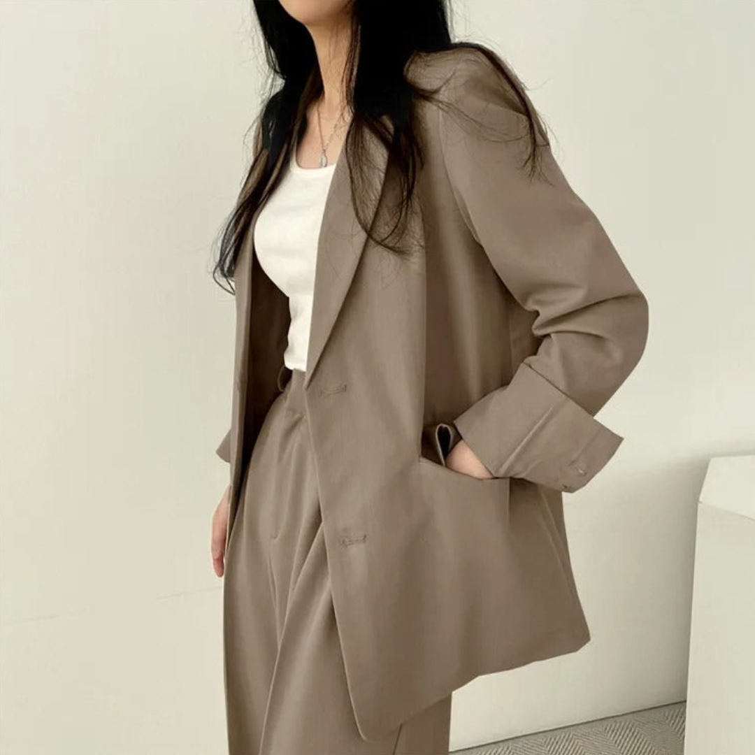 Damen Modischer Zweiteiliger Set | Arbeitskleidung