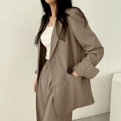 Damen Modischer Zweiteiliger Set | Arbeitskleidung