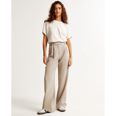 Damen Weite Beine Hosen | Hohe Taille