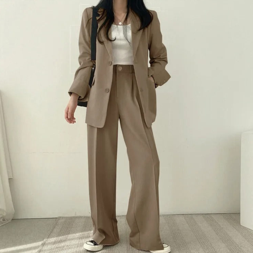 Damen Modischer Zweiteiliger Set | Arbeitskleidung