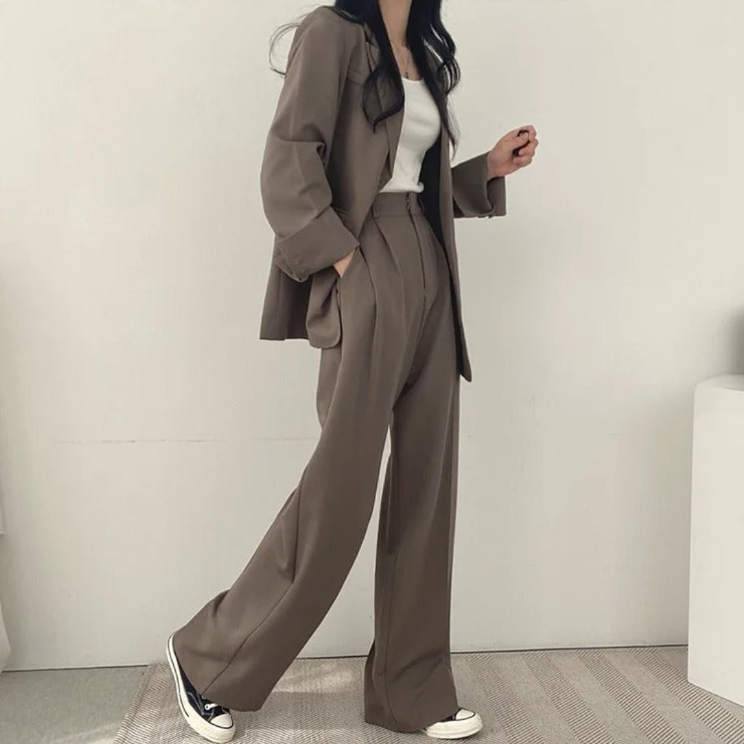 Damen Modischer Zweiteiliger Set | Arbeitskleidung