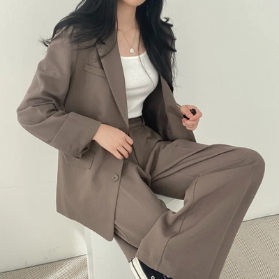 Damen Modischer Zweiteiliger Set | Arbeitskleidung