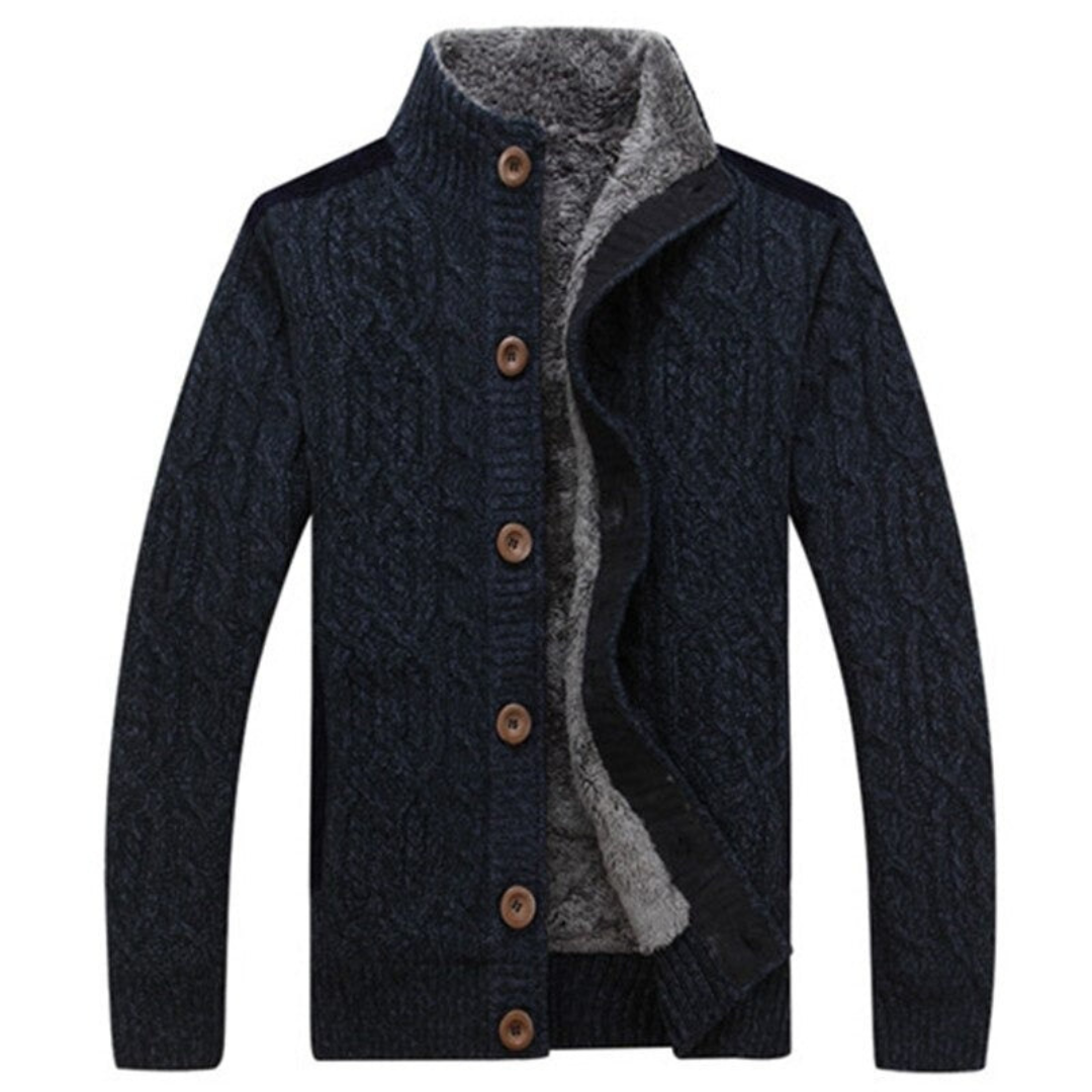 Herren Winter Langarm Strick Strickjacke | Warme