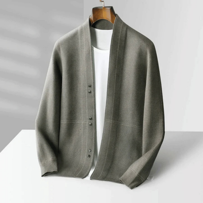 Herren Warme Winter Langarm Strickjacke | Knopf Daunen