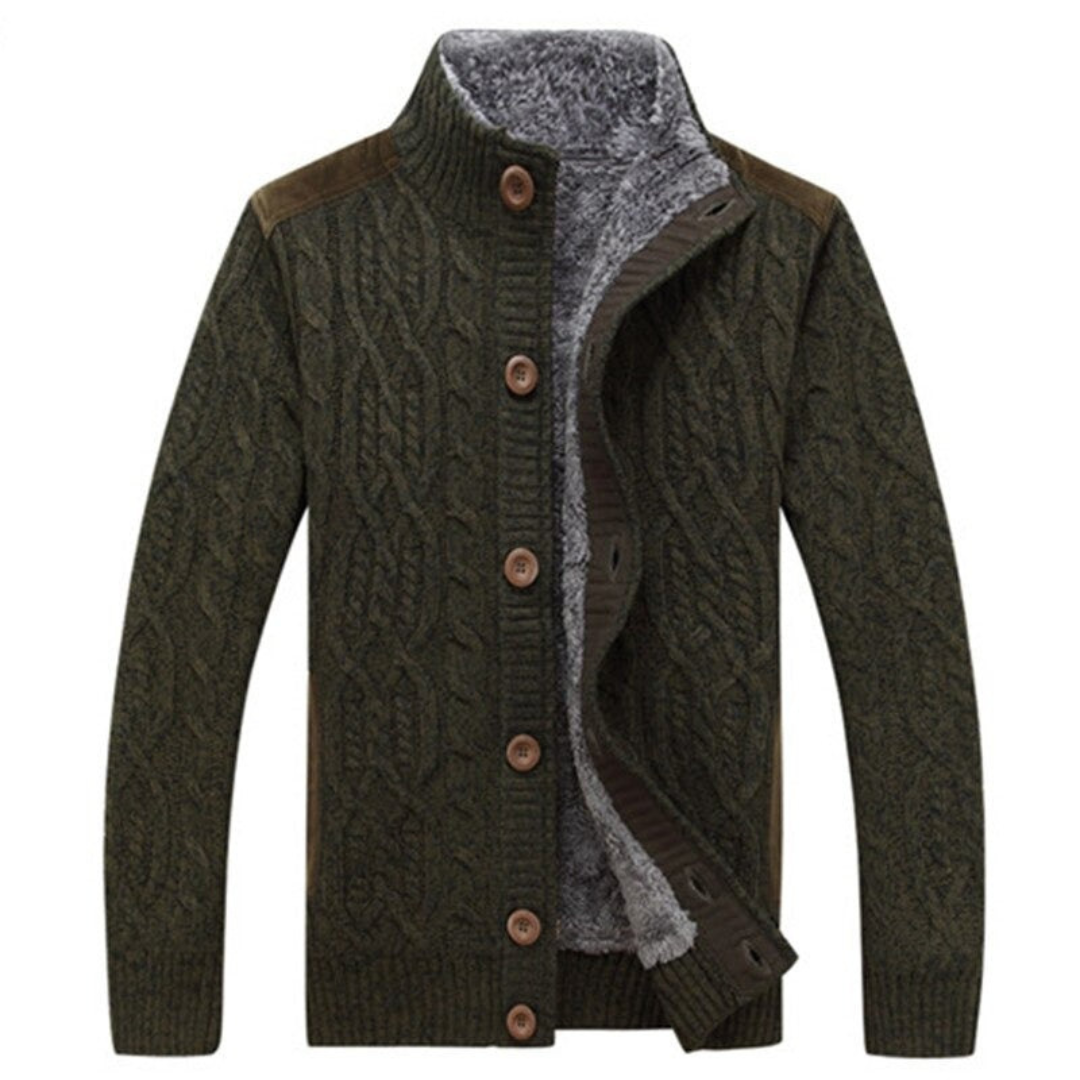 Herren Winter Langarm Strick Strickjacke | Warme