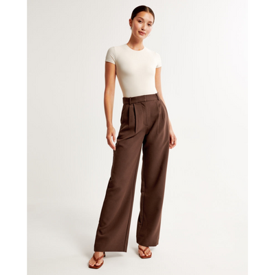 Damen Weite Beine Hosen | Hohe Taille