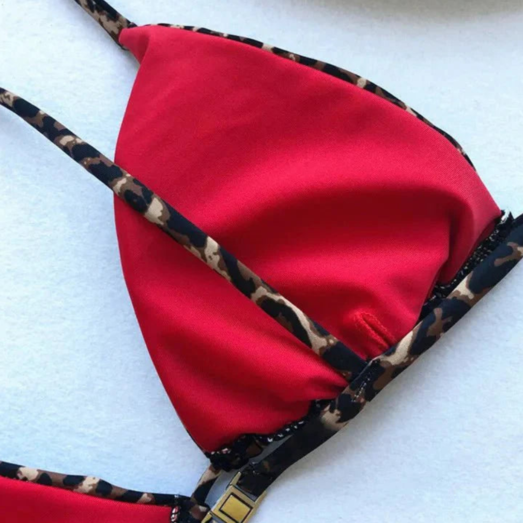 Damen Leopardenmuster Bikini Set | Bequeme