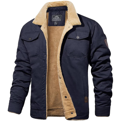 Herren Warme Winter Dickes Jacke | Knopf Daunen