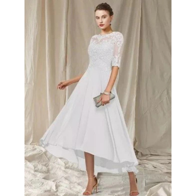 Damen Elegante Eine Linie Kleid | Midi