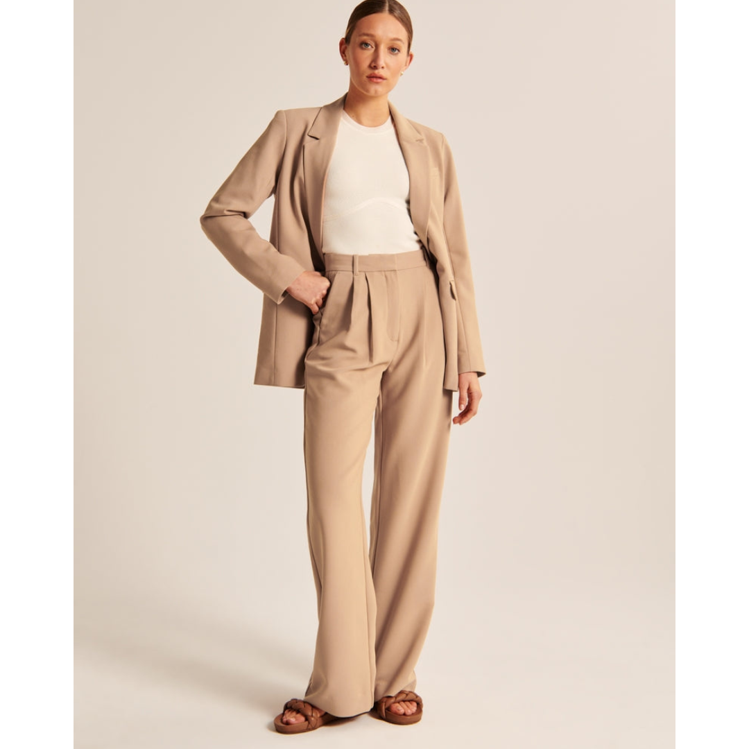 Damen Weite Beine Hosen | Hohe Taille