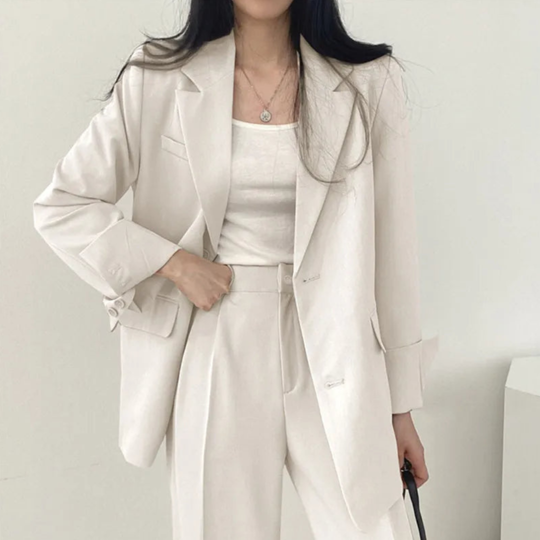 Damen Modischer Zweiteiliger Set | Arbeitskleidung
