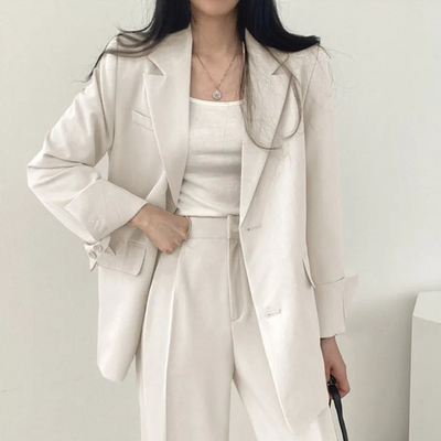 Damen Modischer Zweiteiliger Set | Arbeitskleidung