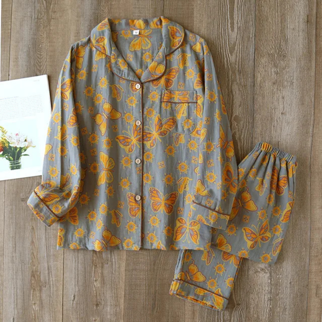 Damen Blumenmuster Pyjama Set | Lässig