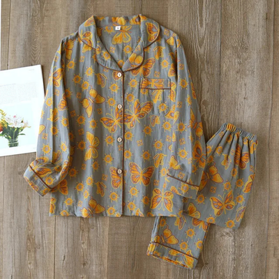 Damen Blumenmuster Pyjama Set | Lässig