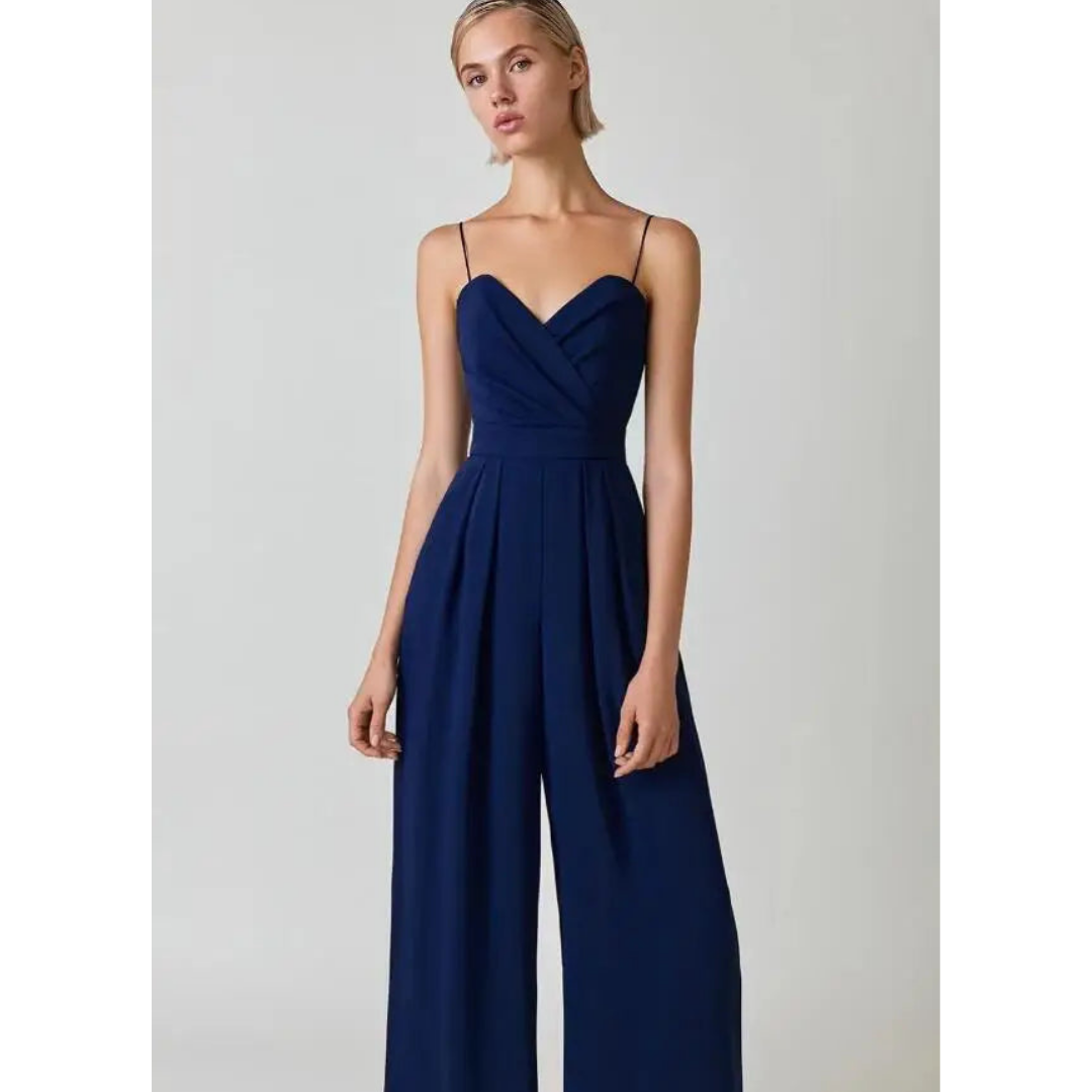 Damen Weit Geschnittener Spaghettiträger Jumpsuit | Elegante