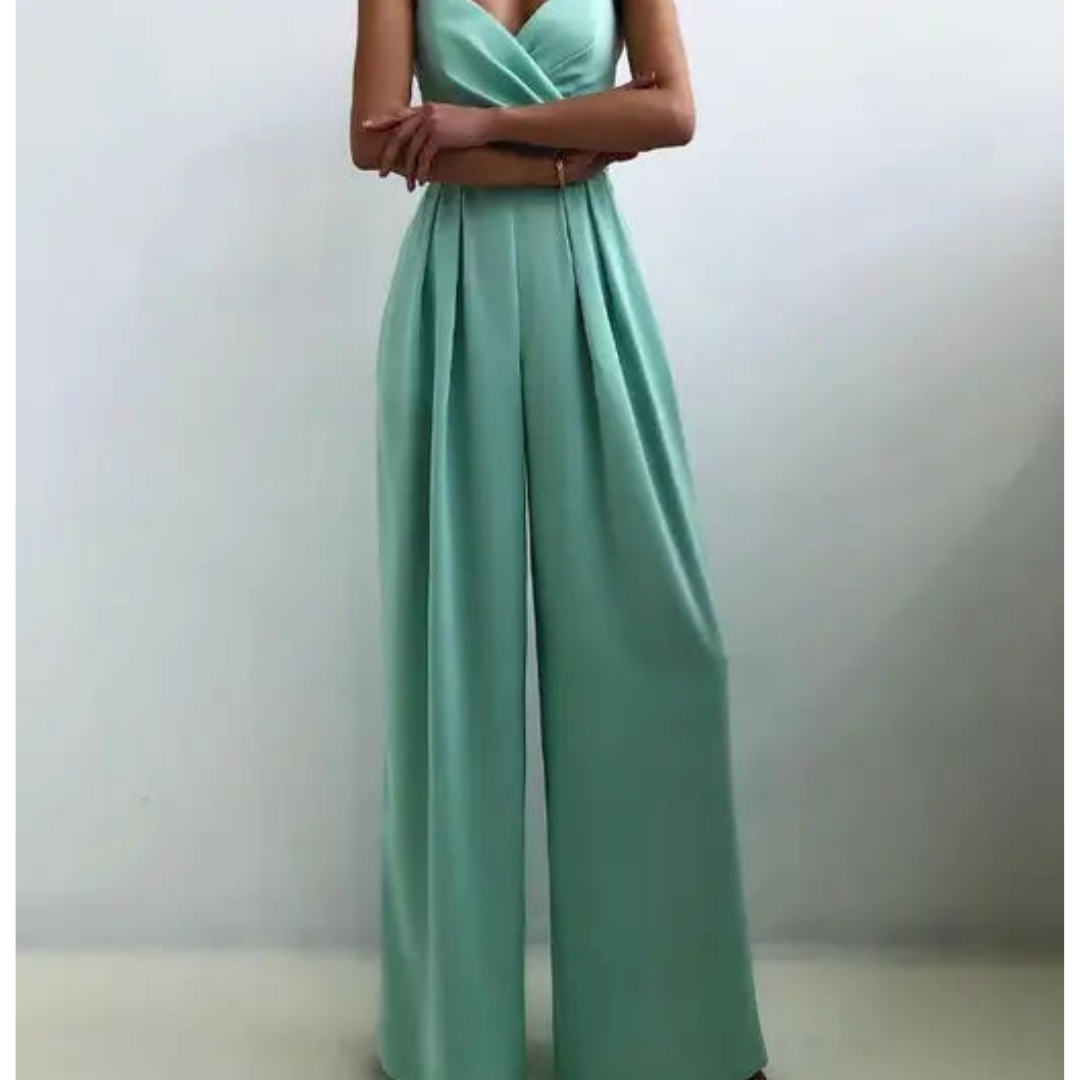 Damen Weit Geschnittener Spaghettiträger Jumpsuit | Elegante