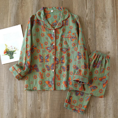 Damen Blumenmuster Pyjama Set | Lässig