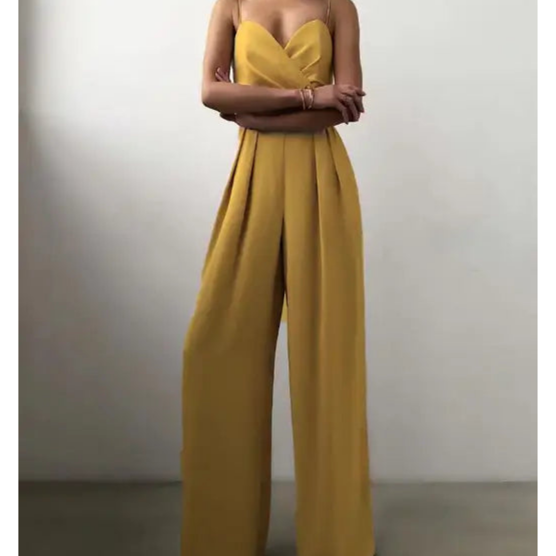 Damen Weit Geschnittener Spaghettiträger Jumpsuit | Elegante