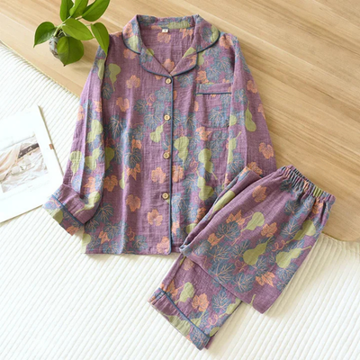 Damen Blumenmuster Pyjama Set | Lässig