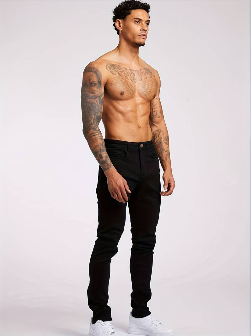 Herren Schmale Passform Stretch Jeans | Bequeme