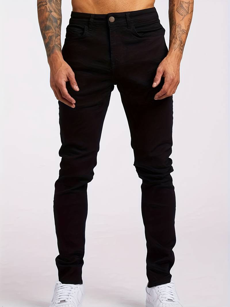 Herren Schmale Passform Stretch Jeans | Bequeme