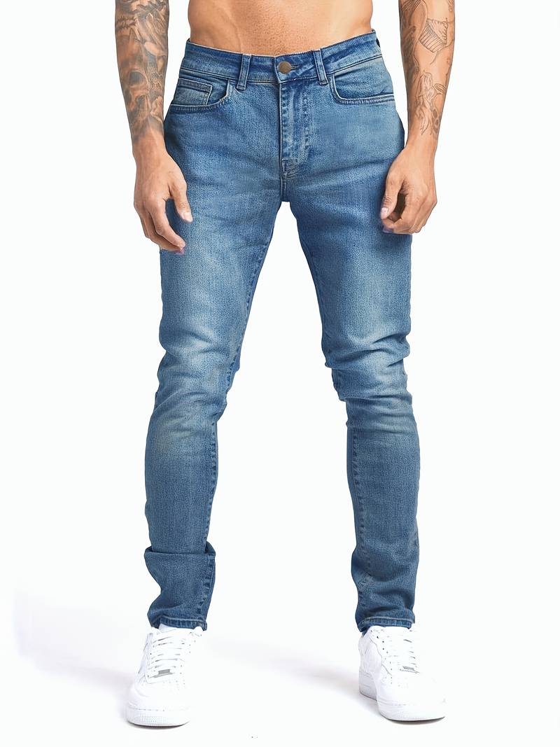 Herren Schmale Passform Stretch Jeans | Bequeme