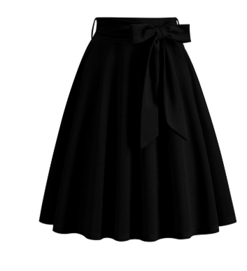 Damen Hoher Taille A Linie Midi Rock | Fliege