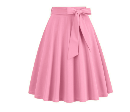 Damen Hoher Taille A Linie Midi Rock | Fliege