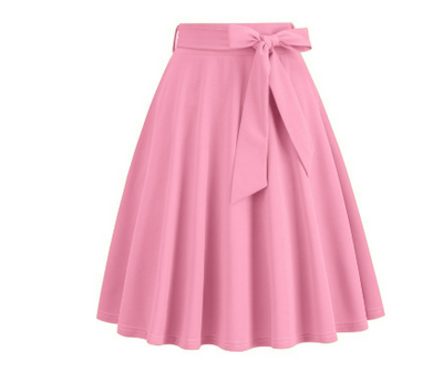 Damen Hoher Taille A Linie Midi Rock | Fliege