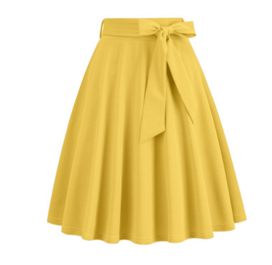 Damen Hoher Taille A Linie Midi Rock | Fliege