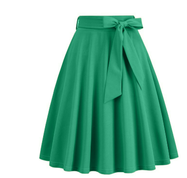 Damen Hoher Taille A Linie Midi Rock | Fliege