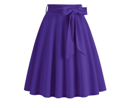 Damen Hoher Taille A Linie Midi Rock | Fliege