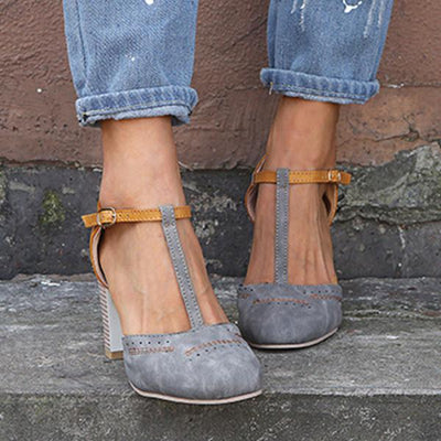 Gaea | Retro Damen Sandalen mit hohen Absätzen
